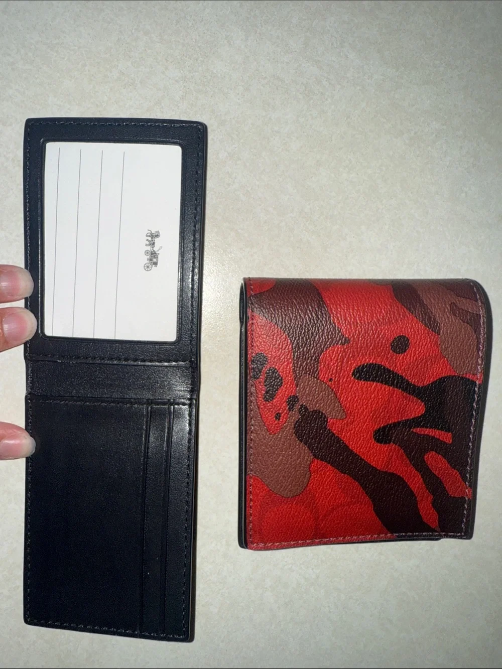 Coach camo wallet